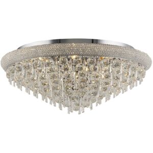 INSPIRED LIGHTING Alexandra Flush Ceiling 16 Light Polished Chrome, Crystal INSPIRED LIGHTING Alexandra Flush Ceiling 16 Light Polished Chrome, Crystal