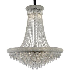 INSPIRED LIGHTING Alexandra Ceiling Pendant Chandelier 18 Light Polished Chrome, Crystal INSPIRED LIGHTING Alexandra Ceiling Pendant Chandelier 18 Light Polished Chrome, Crystal