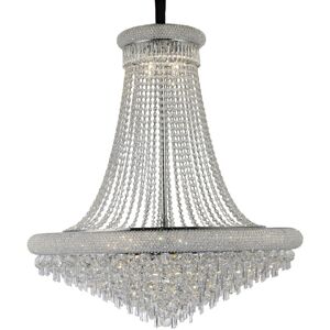 INSPIRED LIGHTING Alexandra Ceiling Pendant Chandelier 20 Light Polished Chrome, Crystal INSPIRED LIGHTING Alexandra Ceiling Pendant Chandelier 20 Light Polished Chrome, Crystal