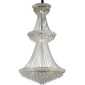 INSPIRED LIGHTING Alexandra Ceiling Pendant Chandelier 3 Tier 29 Light Polished Chrome, Crystal INSPIRED LIGHTING Alexandra Ceiling Pendant Chandelier 3 Tier 29 Light Polished Chrome, Crystal