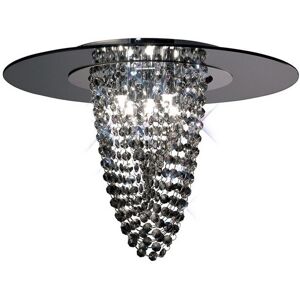 INSPIRED LIGHTING Oberon Flush Ceiling 5 Light Polished Chrome, Smoked Mirror, Smoked Crystal INSPIRED LIGHTING Oberon Flush Ceiling 5 Light Polished Chrome, Smoked Mirror, Smoked Crystal