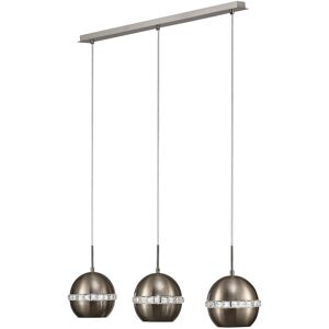 INSPIRED LIGHTING Andrea Ceiling Pendant 3 Light E27 Linear Polished Chrome, Crystal INSPIRED LIGHTING Andrea Ceiling Pendant 3 Light E27 Linear Polished Chrome, Crystal