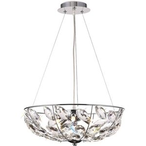INSPIRED LIGHTING Galilea Ceiling Pendant 6 Light G9 Polished Chrome, Crystal INSPIRED LIGHTING Galilea Ceiling Pendant 6 Light G9 Polished Chrome, Crystal