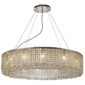 INSPIRED LIGHTING Empire IL31371 85cm Round Ceiling Pendant Chandelier, 12 Light G9, Polished Chrome, Crystal INSPIRED LIGHTING Empire IL31371 85cm Round Ceiling Pendant Chandelier, 12 Light G9, Polished Chrome, Crystal