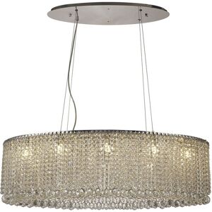 INSPIRED LIGHTING Empire IL31374 100x50cm Oval Ceiling Pendant Chandelier, 10 Light G9, Polished Chrome, Crystal INSPIRED LIGHTING Empire IL31374 100x50cm Oval Ceiling Pendant Chandelier, 10 Light G9, Polished Chrome, Crystal