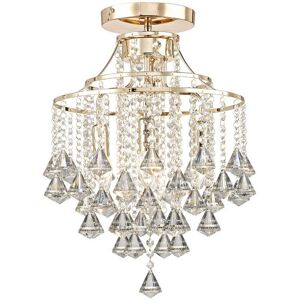 INSPIRED LIGHTING Inina Semi Flush Ceiling 4 Light E14 French Gold, Crystal INSPIRED LIGHTING Inina Semi Flush Ceiling 4 Light E14 French Gold, Crystal