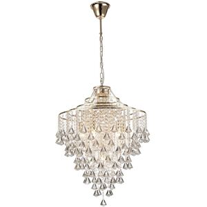 INSPIRED LIGHTING Inina Ceiling Pendant 7 Light E14 French Gold, Crystal INSPIRED LIGHTING Inina Ceiling Pendant 7 Light E14 French Gold, Crystal