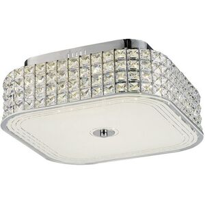 INSPIRED LIGHTING Hawthorne Square Flush Ceiling 30W 1450lm LED 4000K Polished Chrome, Crystal INSPIRED LIGHTING Hawthorne Square Flush Ceiling 30W 1450lm LED 4000K Polished Chrome, Crystal