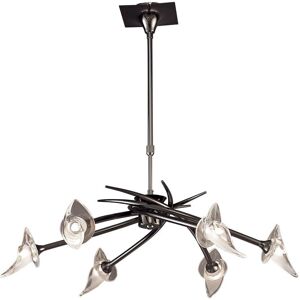 INSPIRED LIGHTING Flavia Telescopic Ceiling Pendant Semi Flush Convertible Round 6 Light G9, Black Chrome INSPIRED LIGHTING Flavia Telescopic Ceiling Pendant Semi Flush Convertible Round 6 Light G9, Black Chrome