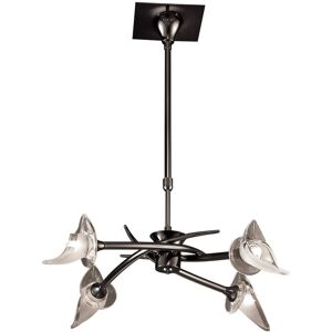 INSPIRED LIGHTING Flavia Telescopic Ceiling Pendant Semi Flush Convertible Round 4 Light G9, Black Chrome INSPIRED LIGHTING Flavia Telescopic Ceiling Pendant Semi Flush Convertible Round 4 Light G9, Black Chrome