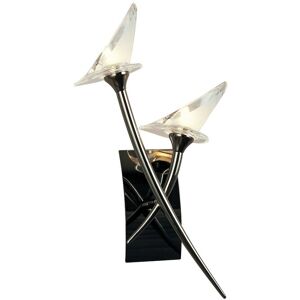 INSPIRED LIGHTING Flavia Wall Lamp Switched 2 Light G9, Black Chrome INSPIRED LIGHTING Flavia Wall Lamp Switched 2 Light G9, Black Chrome