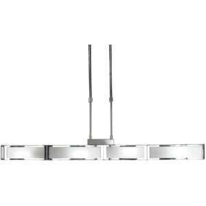 INSPIRED LIGHTING Duna E27 Ceiling Pendant 4 Light E27 Bar, Polished Chrome, White Acrylic INSPIRED LIGHTING Duna E27 Ceiling Pendant 4 Light E27 Bar, Polished Chrome, White Acrylic