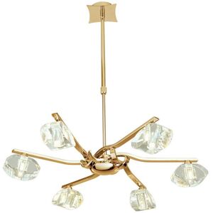 INSPIRED LIGHTING Alfa Telescopic Semi Flush Convertible 6 Light G9, French Gold INSPIRED LIGHTING Alfa Telescopic Semi Flush Convertible 6 Light G9, French Gold