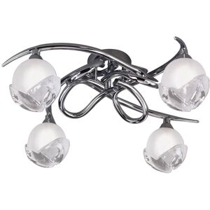 INSPIRED LIGHTING Fragma Semi Flush Ceiling 4 Light G9, Polished Chrome INSPIRED LIGHTING Fragma Semi Flush Ceiling 4 Light G9, Polished Chrome