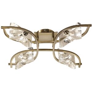 INSPIRED LIGHTING Kromo Semi Flush Ceiling 4 Light G9, Antique Brass INSPIRED LIGHTING Kromo Semi Flush Ceiling 4 Light G9, Antique Brass