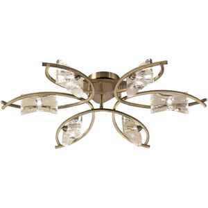 INSPIRED LIGHTING Kromo Semi Flush Ceiling 6 Light G9, Antique Brass INSPIRED LIGHTING Kromo Semi Flush Ceiling 6 Light G9, Antique Brass