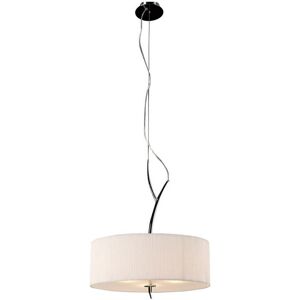 INSPIRED LIGHTING Eve Ceiling Pendant 3 Light E27, Polished Chrome with White Round Shade INSPIRED LIGHTING Eve Ceiling Pendant 3 Light E27, Polished Chrome with White Round Shade