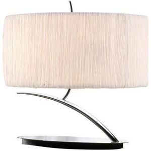 INSPIRED LIGHTING Eve Table Lamp 2 Light E27 Small, Polished Chrome with White Oval Shade INSPIRED LIGHTING Eve Table Lamp 2 Light E27 Small, Polished Chrome with White Oval Shade