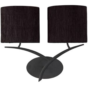 INSPIRED LIGHTING Eve Wall Lamp 2 Light E27, Anthracite with Black Oval Shades INSPIRED LIGHTING Eve Wall Lamp 2 Light E27, Anthracite with Black Oval Shades