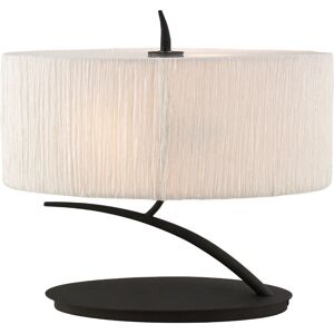 INSPIRED LIGHTING Eve Table Lamp 2 Light E27 Small, Anthracite with White Oval Shade INSPIRED LIGHTING Eve Table Lamp 2 Light E27 Small, Anthracite with White Oval Shade