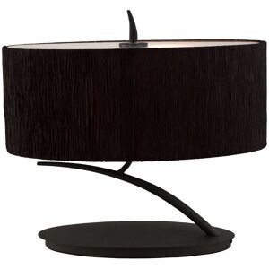 INSPIRED LIGHTING Eve Table Lamp 2 Light E27 Small, Anthracite with Black Oval Shade INSPIRED LIGHTING Eve Table Lamp 2 Light E27 Small, Anthracite with Black Oval Shade