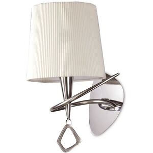 INSPIRED LIGHTING Mara Wall Lamp Switched 1 Light E14, Polished Chrome with Ivory White Shade INSPIRED LIGHTING Mara Wall Lamp Switched 1 Light E14, Polished Chrome with Ivory White Shade