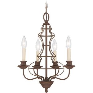 Elstead Lighting Chandelier 4 Light Rustic Antique Bronze Finish, E14 Elstead Lighting Chandelier 4 Light Rustic Antique Bronze Finish, E14
