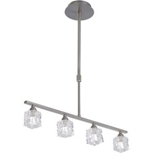 Inspired Lighting Inspired Mantra - Ice Ceiling Pendant - 4 Light G9 ECO Bar - Satin Nickel Inspired Lighting Inspired Mantra - Ice Ceiling Pendant - 4 Light G9 ECO Bar - Satin Nickel
