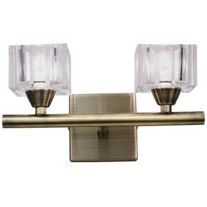 INSPIRED LIGHTING Cuadrax Wall Switched 2 Light G9, Antique Brass INSPIRED LIGHTING Cuadrax Wall Switched 2 Light G9, Antique Brass