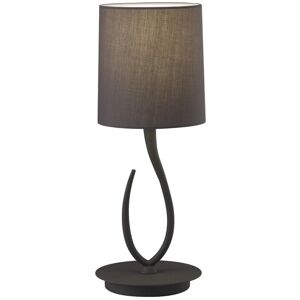 INSPIRED LIGHTING Lua Table Lamp 1 Light E27, Small Ash Grey with Ash Grey Shade INSPIRED LIGHTING Lua Table Lamp 1 Light E27, Small Ash Grey with Ash Grey Shade