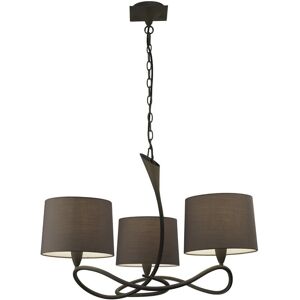 INSPIRED LIGHTING Lua Ceiling Pendant 3 Light E27, Ash Grey with Ash Grey Shades INSPIRED LIGHTING Lua Ceiling Pendant 3 Light E27, Ash Grey with Ash Grey Shades