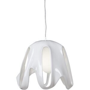 INSPIRED LIGHTING Phantom Dome Ceiling Pendant E27, Gloss White, Frosted White Glass, Polished Chrome INSPIRED LIGHTING Phantom Dome Ceiling Pendant E27, Gloss White, Frosted White Glass, Polished Chrome