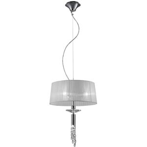 Inspired Lighting Tiffany Ceiling Pendant 3+1 Light - Chrome & Crystal Inspired Lighting Tiffany Ceiling Pendant 3+1 Light - Chrome & Crystal