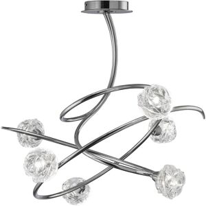 INSPIRED LIGHTING Maremagnum Semi Flush Ceiling 6 Light G9, Polished Chrome INSPIRED LIGHTING Maremagnum Semi Flush Ceiling 6 Light G9, Polished Chrome