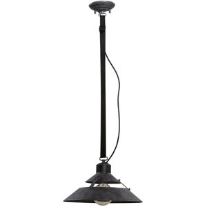 INSPIRED LIGHTING Industrial Dome Ceiling Pendant 40W E27 Medium, Oxide Metal, Black Belt INSPIRED LIGHTING Industrial Dome Ceiling Pendant 40W E27 Medium, Oxide Metal, Black Belt