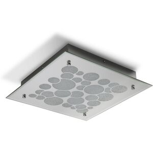 INSPIRED LIGHTING Fusion Flush 35cm Square 23.5W LED 4000K Chrome, Crystal Sand, 940lm, INSPIRED LIGHTING Fusion Flush 35cm Square 23.5W LED 4000K Chrome, Crystal Sand, 940lm,