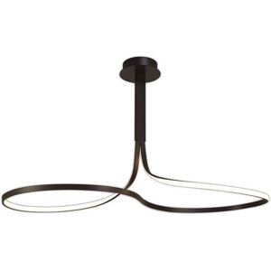 INSPIRED LIGHTING Nur XL Semi Flush Ceiling 50W LED 2800K, 3900lm, Dimmable Frosted Acrylic, Brown Oxide INSPIRED LIGHTING Nur XL Semi Flush Ceiling 50W LED 2800K, 3900lm, Dimmable Frosted Acrylic, Brown Oxide