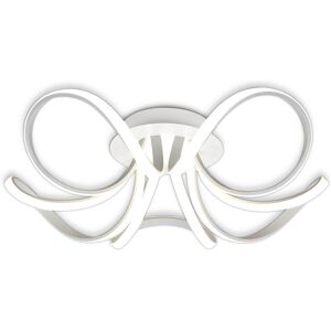 INSPIRED LIGHTING Knot Semi Flush Ceiling Light 74cm Round 5 Looped Arms 60W LED 2800K, 4800lm, Dimmable, White, Frosted Acrylic INSPIRED LIGHTING Knot Semi Flush Ceiling Light 74cm Round 5 Looped Arms 60W LED 2800K, 4800lm, Dimmable, White, Frosted Acrylic