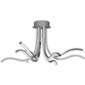 INSPIRED LIGHTING Corinto Semi Flush Ceiling Light 90cm, 60W LED, 3000K, 4800lm Dimmable, Silver Chrome INSPIRED LIGHTING Corinto Semi Flush Ceiling Light 90cm, 60W LED, 3000K, 4800lm Dimmable, Silver Chrome