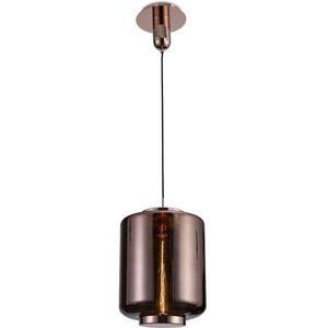 INSPIRED LIGHTING Jarras Ceiling Pendant 30cm Round, 1 x E27 (Max 40W), Copper , Rose Gold Glass INSPIRED LIGHTING Jarras Ceiling Pendant 30cm Round, 1 x E27 (Max 40W), Copper , Rose Gold Glass