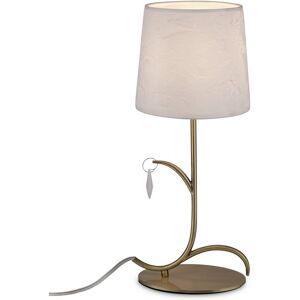 INSPIRED LIGHTING Andrea Table Lamp 45cm, Antique Brass, White Shades, White Crystal Droplets INSPIRED LIGHTING Andrea Table Lamp 45cm, Antique Brass, White Shades, White Crystal Droplets