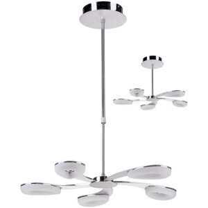 INSPIRED LIGHTING Juno Telescopic 5 Light 30W LED 3000K, 2700lm, Satin Aluminium, Frosted Acrylic, Polished Chrome INSPIRED LIGHTING Juno Telescopic 5 Light 30W LED 3000K, 2700lm, Satin Aluminium, Frosted Acrylic, Polished Chrome