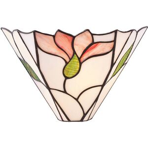 Interiors 1900 Lighting Botanica 1 Light Indoor Wall Uplighter Dark Bronze with Tiffany Glass, E14 Interiors 1900 Lighting Botanica 1 Light Indoor Wall Uplighter Dark Bronze with Tiffany Glass, E14