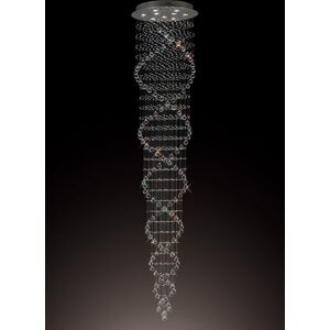 INSPIRED LIGHTING Colorado Ceiling Cluster Pendant Tall Corkscrew 9 Light Polished Chrome, Crystal INSPIRED LIGHTING Colorado Ceiling Cluster Pendant Tall Corkscrew 9 Light Polished Chrome, Crystal