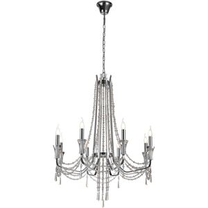 INSPIRED LIGHTING Armand Ceiling Chandelier Pendant 8 Light E14 Polished Chrome, Crystal INSPIRED LIGHTING Armand Ceiling Chandelier Pendant 8 Light E14 Polished Chrome, Crystal