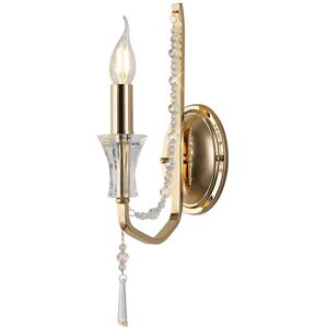 INSPIRED LIGHTING Armand Wall Lamp 1 Candle Light E14 French Gold, Crystal INSPIRED LIGHTING Armand Wall Lamp 1 Candle Light E14 French Gold, Crystal