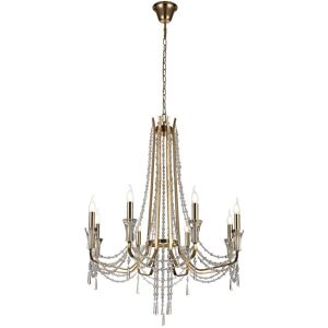 INSPIRED LIGHTING Armand Ceiling Chandelier Pendant 8 Light E14 French Gold, Crystal INSPIRED LIGHTING Armand Ceiling Chandelier Pendant 8 Light E14 French Gold, Crystal