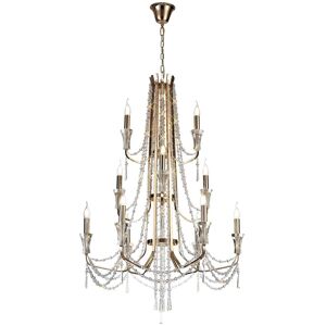 INSPIRED LIGHTING Armand Ceiling Chandelier Pendant 6+3+3 Light E14 French Gold, Crystal INSPIRED LIGHTING Armand Ceiling Chandelier Pendant 6+3+3 Light E14 French Gold, Crystal