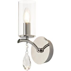 INSPIRED LIGHTING Rhea Wall Lamp Switched 1 Light E14 Polished Chrome, Crystal With Clear Glass INSPIRED LIGHTING Rhea Wall Lamp Switched 1 Light E14 Polished Chrome, Crystal With Clear Glass