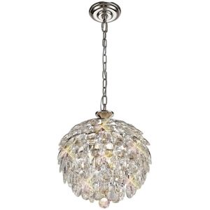 INSPIRED LIGHTING Coniston Ceiling Pendant, 3 Light E14, Polished Chrome, Crystal INSPIRED LIGHTING Coniston Ceiling Pendant, 3 Light E14, Polished Chrome, Crystal